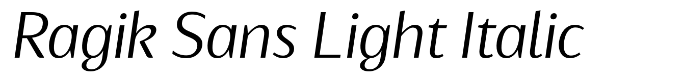 Ragik Sans Light Italic